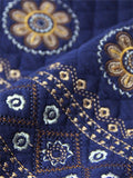 Women's Casual Slim-Fit Floral Embroidery Zipper Cotton Jacket