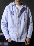 Men's Stylish Zip Up Long Sleeve Autumn Hooded Jackets