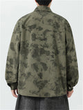 Chinese Style Retro Print Lapel Long Sleeve Tang Suit Shirts for Men
