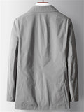 Men's Autumn Simple Solid Color Lapel Long Sleeve Trench Coats