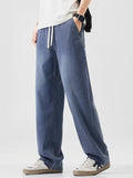 Men's Soft Comfy Ice Silk Touch Elastic Waist Lyocell Jeans