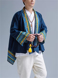 Retro Men's Ramie Ethnic Style Cardigan Top