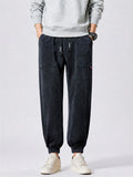 Mens Corduroy Relaxed Fit Utility Cargo Jogger Pants with Pockets