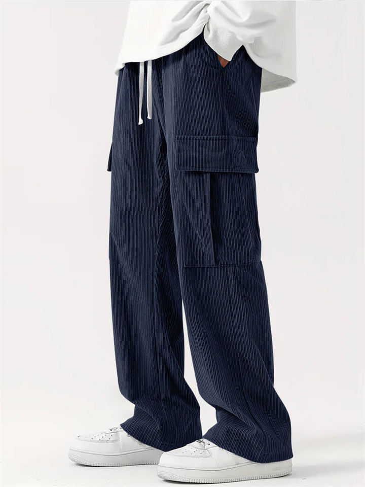 Men's High Street Corduroy Wide Leg Cargo Pants
