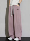 Men Casual Drawstring Sweatpants Baggy Wide Leg Lounge Pants