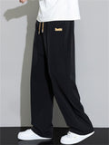 Men's Autumn Loose Fit Drape Drawstring Casual Pants with Pockets