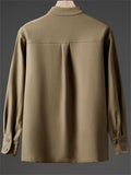 Men's Autumn Zen Style Solid Color Long Sleeve Shirts
