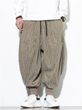 Men's Autumn Casual Geometric Texture Wide Leg Jogger Pants