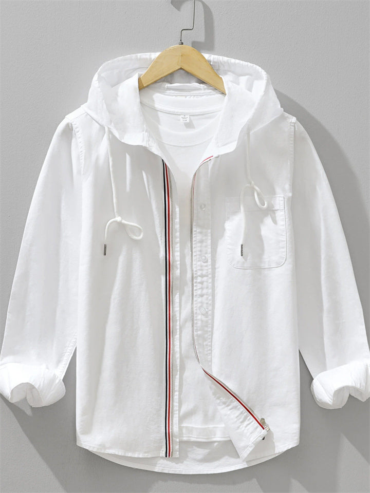 Men's Stylish Zip Up Long Sleeve Autumn Hooded Jackets