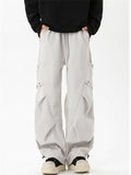 Men's High Street Style Pleated Cargo Pants