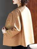 Women's Chinese Style Birds Crochet Long Sleeve Jacket