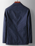 Men's Solid Color Suit Collar Single Breasted Long Sleeve Jackets