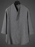 Men's Summer Cool Zen Style Stand Collar Half Sleeve Shirt