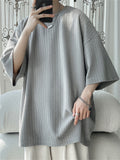 Summer Casual Solid color Loose Half Sleeve T-Shirt for Men