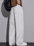 Men's Casual Cozy Elastic Waist Straight Leg Washed Denim Pants