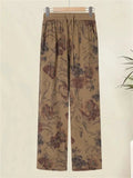 Women's Boho Floral Wide Leg High Waisted Flowy Palazzo Pants