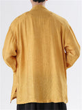 Men's Mandarin Collar Chinese Tang Suit Jacquard Kung Fu Shirts