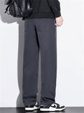 Men's Side Patchwork Loose Fit Straight Leg Pants for Spring Summer