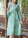 Summer Women's Tencel Long Sleeve Round Neck Jacket