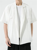 Chinese Style Retro Cotton Linen Short Sleeve Shirt for Men