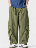 Men Japanese Style Lightweight Baggy Techwear Cargo Pants