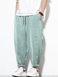 Mens Ice Silk Harem Pants Loose Baggy Yoga Tapered Joggers