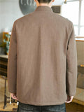 Loose Fit Tang Suit Casual Buttoned Coats for Men
