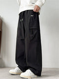 Men's Streetwear Style Loose Fit Utility Cargo Pants with Pockets