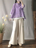 Diagonal Button Women's Spring Summer Improved Hanfu Shirt