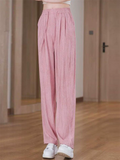 Women's Comfy Grunge Style High Waist Drape Regular Fit Casual Pants