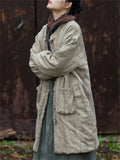 Women's Winter Zen Style Ramine Tie-dye Stand Collar Coat