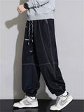 Men's Water Repellent Lace Up Loose Comfy Jogger Jeans