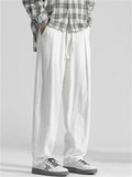 Mens Linen Cotton Drawstring Relaxed Fit Casual Carrot Pants