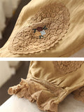 Women's Vintage Lace Patchwork Linen Harem Pants