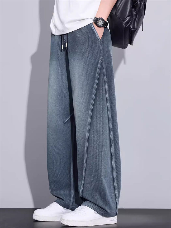 Men's Streetwear Stylish Wide Leg Baggy Washed Scimitar Jeans