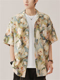 Men's Cool Holiday Style Print Short Sleeve Beach Shirt