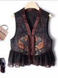 Women's Chinese Ethnic Style Patchwork Heavy Industry Embroidery Vest