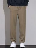 Men's Soft Comfortable Cotton Blend Loose Straight Leg Casual Pants