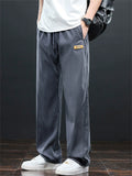 Men's Vintage Lyocell Denim Style Loose Fit Drawstring Straight Pants