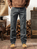 Men's Cozy Elastic Waist Casual Cargo Pants