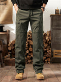 Men's Cozy Elastic Waist Casual Cargo Pants