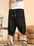 Men's Modern Zen Style Ice Silk Cropped Balloon Pants
