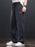 Men's Vintage Lyocell Denim Style Loose Fit Drawstring Straight Pants