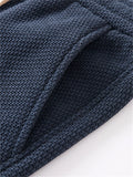 Men's Warm Thermal Lined Drape Twill Knitted Casual Pants