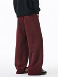 Men's Casual Contrast Trim Loose Fit Wide Leg Sweatpants