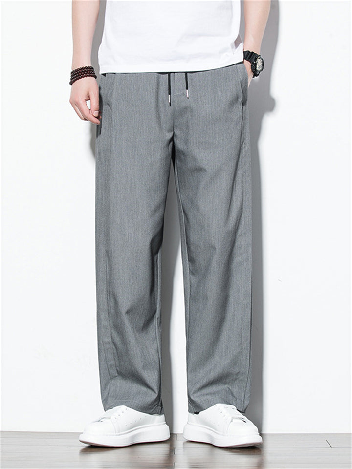 Men's Japanese Minimalist Style Straight Leg Casual Dress Pants