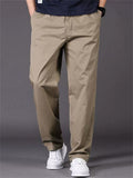 Skin Friendly Comfort Plus Size Cotton Pants for Middle Aged Mens