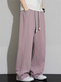 Men Casual Drawstring Sweatpants Baggy Wide Leg Lounge Pants