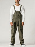 Mens Multi Pocket Tactical Cargo Bib Overalls Workwear Jumpsuit