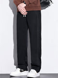 Men's Side Patchwork Loose Fit Straight Leg Pants for Spring Summer